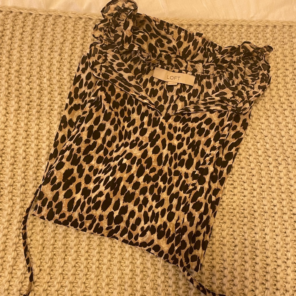 Loft Leopard Blouse